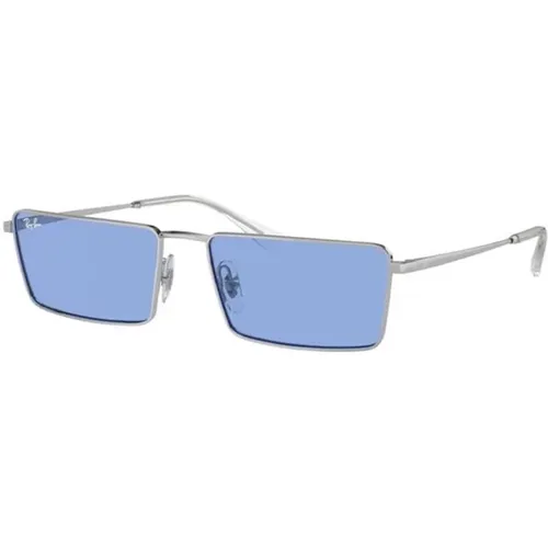 Stilvolle Silberblaue Sonnenbrille,Stilvolle Silber Blaue Sonnenbrille - Ray-Ban - Modalova