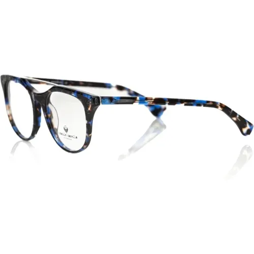 Geometrische Wayfarer Brille Blau Havana - Frankie Morello - Modalova