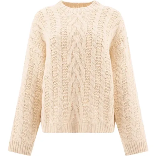 Ivory Woll-Kaschmir Zopfmuster Pullover - BRUNELLO CUCINELLI - Modalova