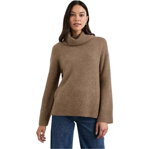 Cashmere Knit Jumper in Oatmeal , female, Sizes: M, S, XS, L - Rails - Modalova