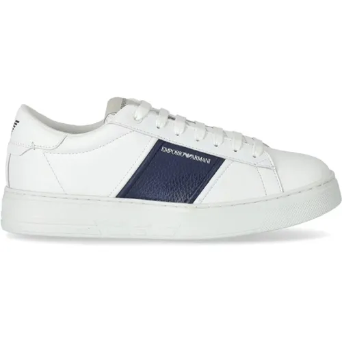 AND Blue Sneaker , male, Sizes: 7 UK, 9 UK, 11 UK, 10 UK - Emporio Armani - Modalova