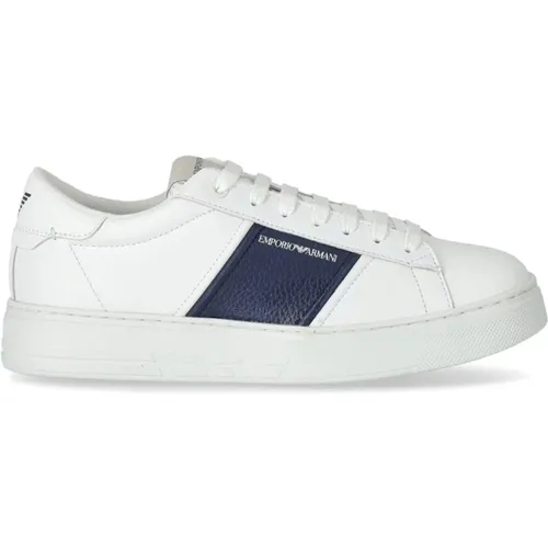 AND Blue Sneaker , male, Sizes: 8 UK, 7 UK, 9 UK, 10 UK - Emporio Armani - Modalova