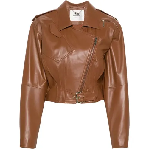 Leather Jacket , female, Sizes: 2XS, S - Blugirl - Modalova