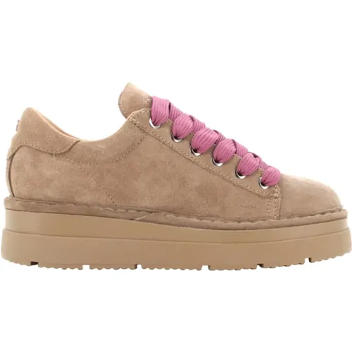 Suede Lace-Up Sneakers , Damen, Größe: 36 EU - Panchic - Modalova