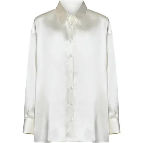 Silk Oversized Shirt with Mother-of-Pearl Buttons , female, Sizes: 2XS - Armarium - Modalova