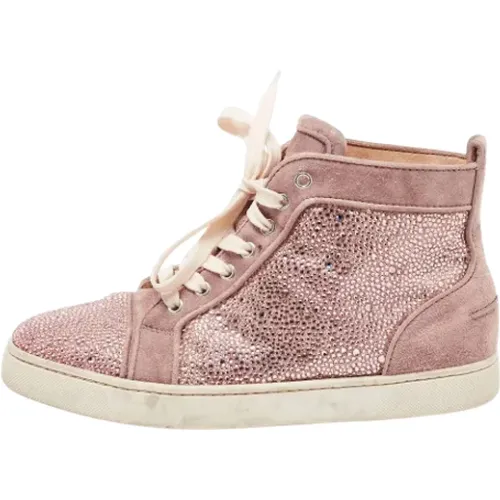 Pre-owned Suede sneakers , female, Sizes: 7 UK - Christian Louboutin Pre-owned - Modalova