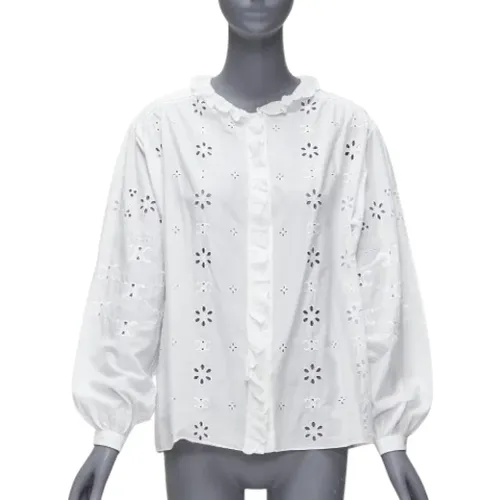Pre-owned Cotton tops , female, Sizes: M - Celine Vintage - Modalova