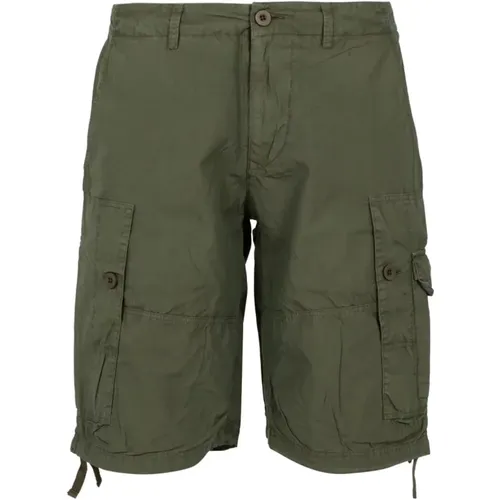 Cargo Grüne Baumwollshorts , Herren, Größe: W29 - Blauer - Modalova