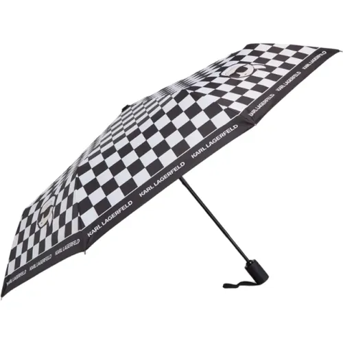 Checkered Fantasy Umbrella , female, Sizes: ONE SIZE - Karl Lagerfeld - Modalova
