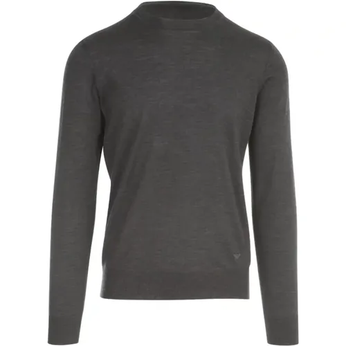 Schwarzer Wollpullover , Herren, Größe: 3XL - Emporio Armani - Modalova