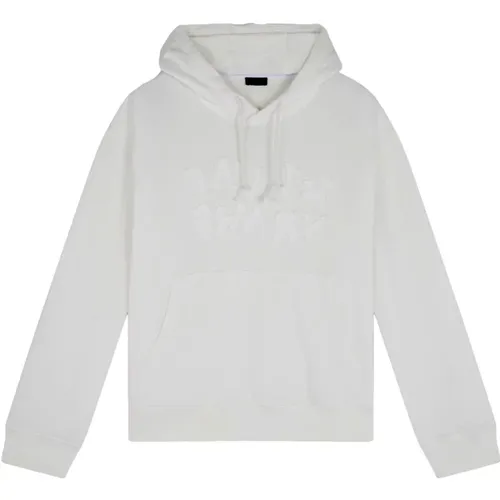 Cotton Embroidered Sweatshirt in Milk , male, Sizes: M, S, XL, L - PAUL & SHARK - Modalova
