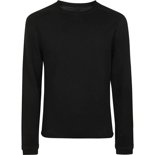 Woll Anthrazit Pullover mit Rippendetails , Herren, Größe: L - Premiata - Modalova