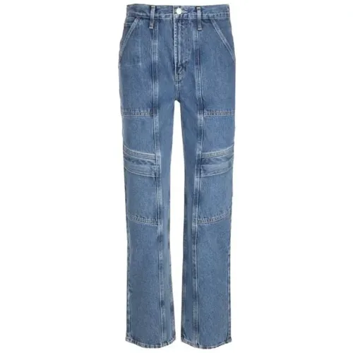 Cargo Jeans Frau Blau Baumwolle , Damen, Größe: W26 - Agolde - Modalova