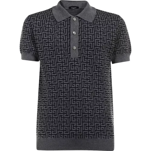 Klassisches Polo-Shirt für Männer - Balmain - Modalova