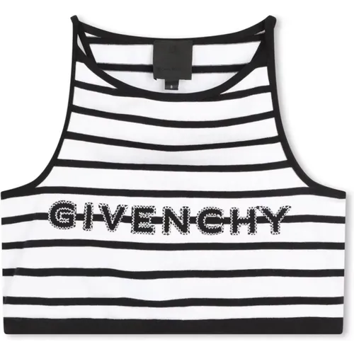 Kinder Weißes Gestreiftes Logo-Top - Givenchy - Modalova