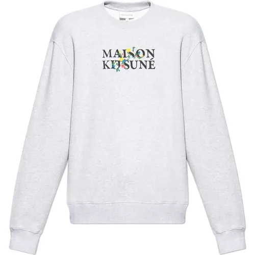Sweatshirt with logo , male, Sizes: L, XL, 2XL, S, M - Maison Kitsuné - Modalova