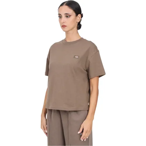 Braunes Oakport T-Shirt für Frauen , Damen, Größe: L - Dickies - Modalova