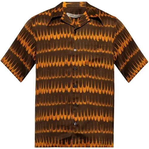 Rhythm Shirt with Orange Pattern , male, Sizes: M, S - Wales Bonner - Modalova