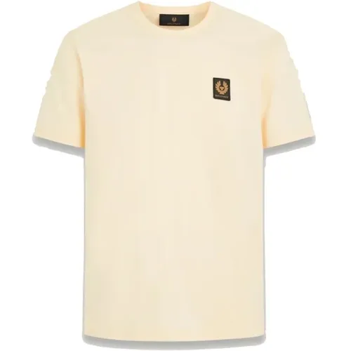 Phoenix Logo T-Shirt Gelb Sand , Herren, Größe: S - Belstaff - Modalova