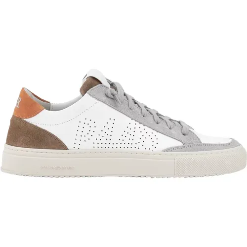 Weiße Sneakers mit Orangenen Details , Herren, Größe: 41 EU - P448 - Modalova