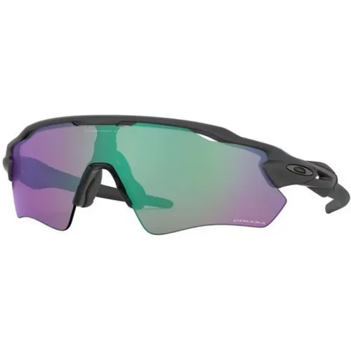 Stilvolle Sonnenbrille mit Grauem Rahmen , unisex, Größe: 38 MM - Oakley - Modalova
