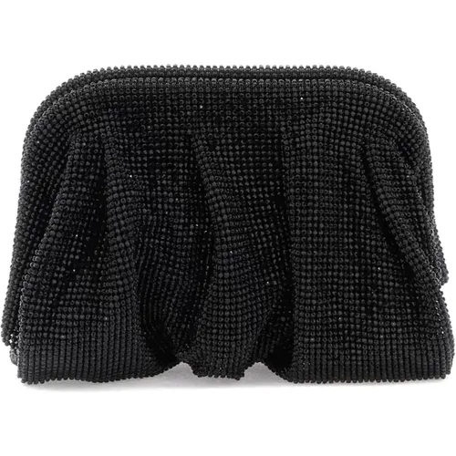 Crystal Mesh Handmade Clutch , female, Sizes: ONE SIZE - Benedetta Bruzziches - Modalova