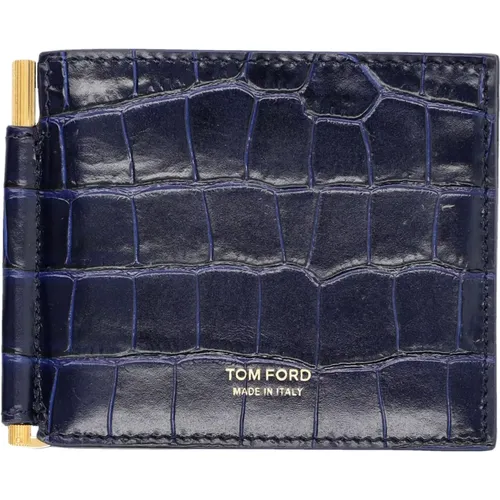 Royal Crocodile Wallet Money Clip , male, Sizes: ONE SIZE - Tom Ford - Modalova