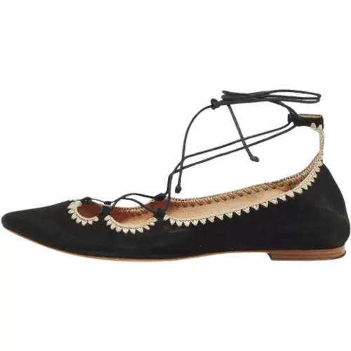 Pre-owned Suede flats , female, Sizes: 4 UK - Carolina Herrera Pre-owned - Modalova