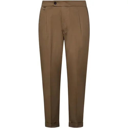 Slim Cotton Trousers , male, Sizes: W36, W34, W30, W40, W38, W31, W32 - Low Brand - Modalova