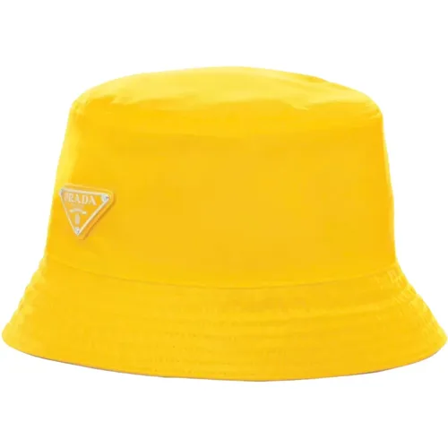 Gelber Nylon Bucket Hat Limited Edition - Prada - Modalova
