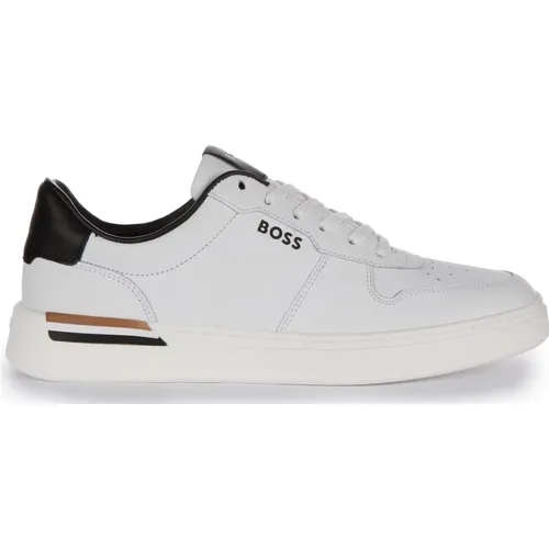 Tennis Trainers in Black Men , male, Sizes: 11 UK - Boss - Modalova