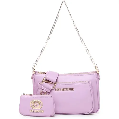 Lillac Chain Handle Bag , female, Sizes: ONE SIZE - Love Moschino - Modalova