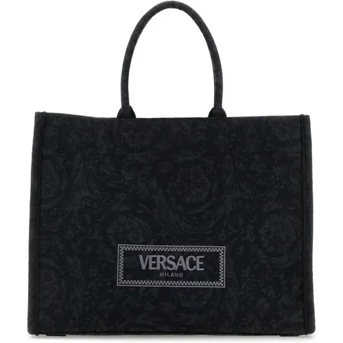 Athena Bestickte Einkaufstasche - Versace - Modalova