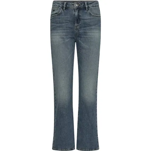 Vintage Wash Flare Jeans Blau , Damen, Größe: W29 - MOS MOSH - Modalova