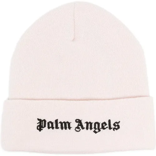 Classic Logo Beanie in Black , female, Sizes: ONE SIZE - Palm Angels - Modalova