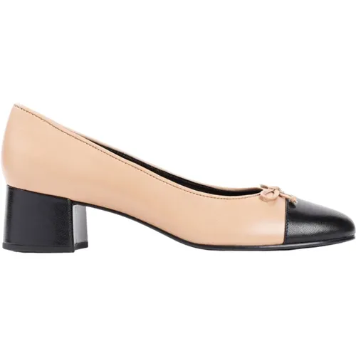 Nude & Neutrals Leather Bow Pumps , female, Sizes: 3 UK, 5 1/2 UK, 4 1/2 UK, 5 UK - TORY BURCH - Modalova