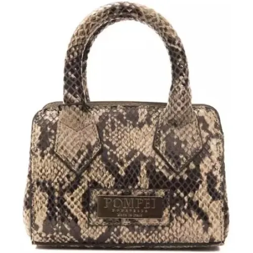 Python Print Leder Mini Tote - Pompei Donatella - Modalova