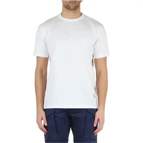 Baumwoll T-Shirt mit Logo , Herren, Größe: S - Replay - Modalova