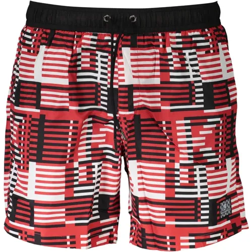 Rote Badehose Boxershorts mit Taschen , Herren, Größe: L - Karl Lagerfeld - Modalova