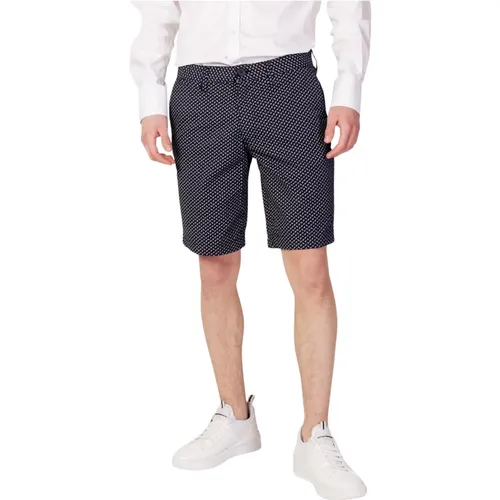 Blaue Geometrische Muster Herren Shorts - Armani Exchange - Modalova