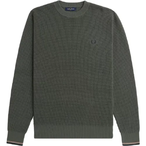 Sweater with Honeycomb Texture , male, Sizes: M, XL, S, L - Fred Perry - Modalova