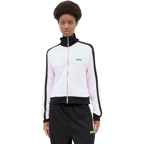 Jersey Track Jacket mit Logo-Patch , Damen, Größe: XL - Ganni - Modalova