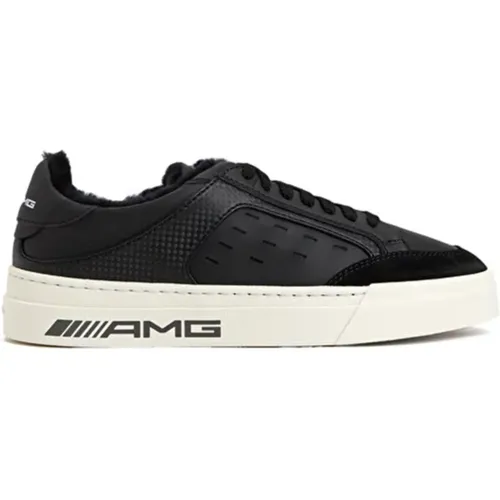 Gloria AMG Leather Sneakers , male, Sizes: 7 1/2 UK, 6 1/2 UK, 5 1/2 UK - Santoni - Modalova