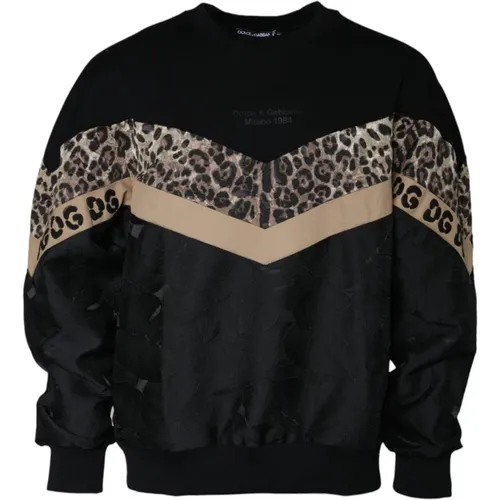 Leopardenmuster Pullover Sweater Herren - Dolce & Gabbana - Modalova