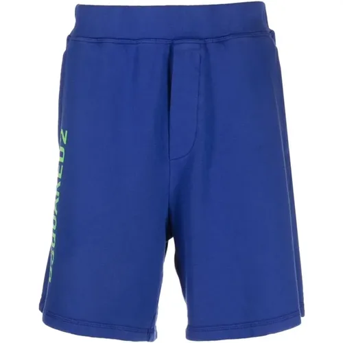 Blaue Casual Sommer Shorts für Männer , Herren, Größe: L - Dsquared2 - Modalova