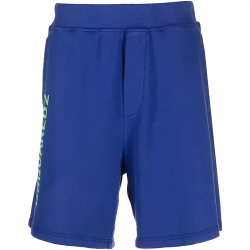 Blaue Casual Sommer Shorts für Männer , Herren, Größe: M - Dsquared2 - Modalova