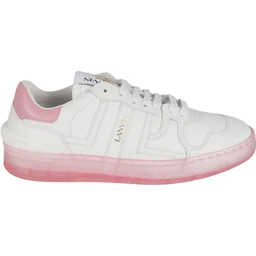 Weiße Clay Low Top Sneakers , Damen, Größe: 36 EU - Lanvin - Modalova