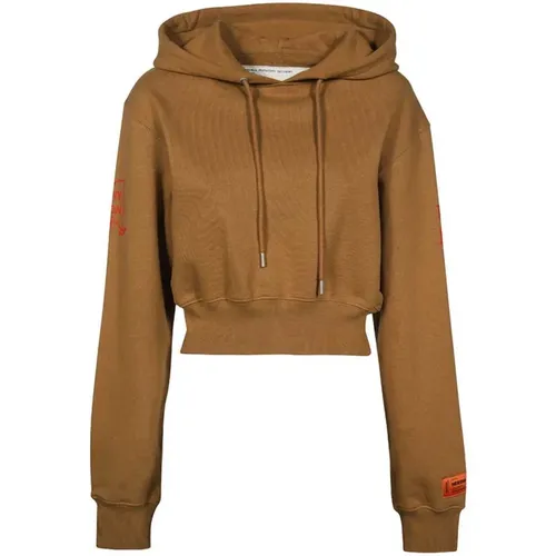 Baumwoll-Hoodie mit Rückendruck , Damen, Größe: XS - Heron Preston - Modalova