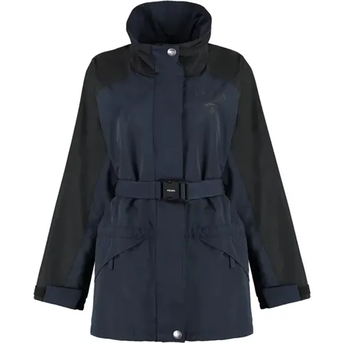 Jacket with Detachable Belt , female, Sizes: M, S, XS - Prada - Modalova