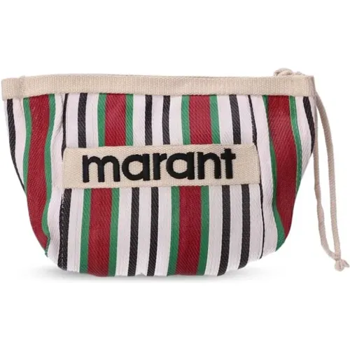 Striped Logo Wrist Strap Bag , female, Sizes: ONE SIZE - Isabel marant - Modalova